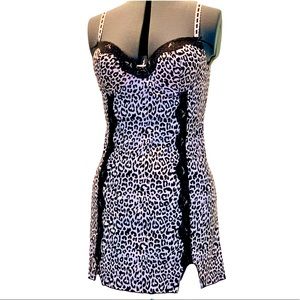 Baby Pink Leopard Print Slip with matching Panties